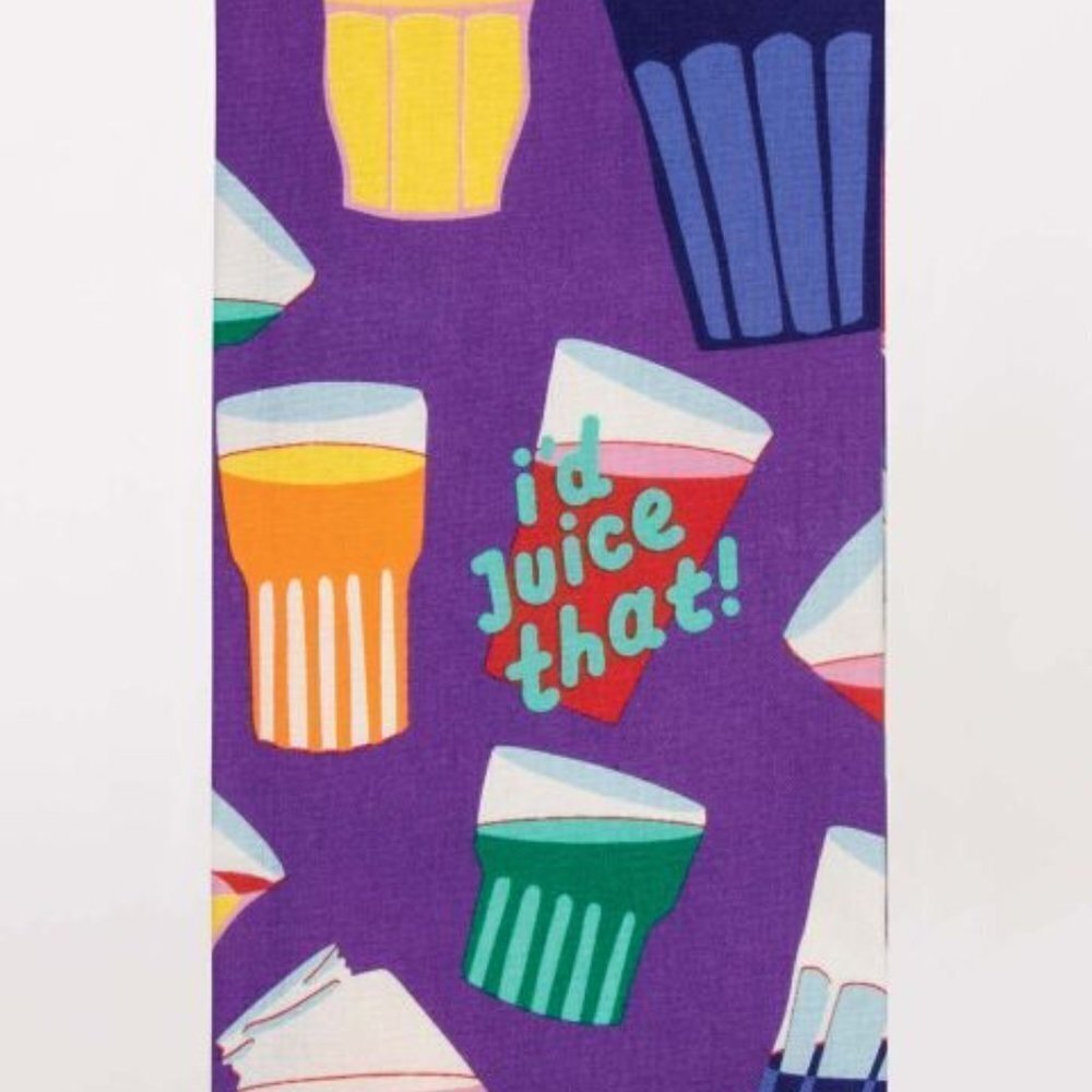 Dish Towel Towel--I'd Juice That!-- Blue Q